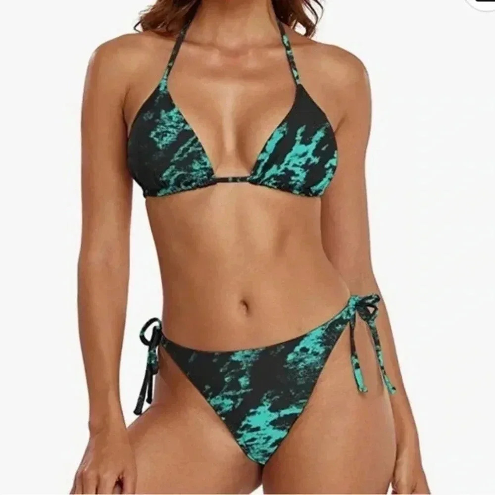 Womens Two Piece Triangle Bikini Set‎